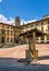 Piazza Grande the main square of tuscan Arezzo city, Italy