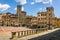 Piazza Grande the main square of tuscan Arezzo city, Italy