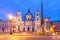 Piazza Navona Square at night, Rome, Italy.