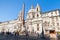 Piazza Navona, street view with tourists, Rome