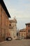 Piazza Rinascimento, center of the world heritage city of Urbino, Italy