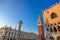 Piazza San Marco with Campanile, Basilika San Marco and Doge Palace. Venice, Italy.