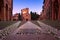 Piazza Santo Stefano in the Evening, Bologna, Emilia-Romanga, It