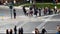 Piazza Venezia, walkway. Traffic lights. Rome, Italy.