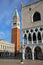 Piazzetta San Marco with St Mark`s Campanile and Palazzo Ducale in Venice, Italy