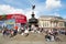 Piccadilly Circus neon signage and Eros fountain in London