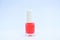 Pick color. Nail polish bottle bright color. Manicure salon. Beauty and care concept. Nail polish white background