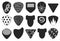 Pick of guitar isolated black set icon. Vector black set icon plectrum. Vector illustration electric pick of guitar on