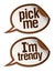 Pick me I`m trendy stickers.