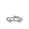 pick up car icon vector from vehicles transportation concept. Thin line illustration of pick up car editable stroke. pick up car