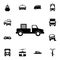 pick-up with cargo icon. Detailed set of Transport icons. Premium quality graphic design sign. One of the collection icons for we