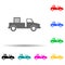 pick-up with cargo multi color style icon. Simple glyph, flat vector of transport icons for ui and ux, website or mobile