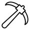 Pickaxe line icon. Kirk vector illustration isolated on white. Axe outline style design, designed for web and app. Eps