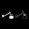 Pickaxe mining beats stones flying Holding in hand set icon white color vector illustration image solid fill outline contour line