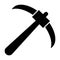 Pickaxe solid icon. Kirk vector illustration isolated on white. Axe glyph style design, designed for web and app. Eps 10