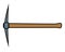 Pickaxe with wooden handle