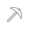 picket icon. Simple thin line, outline vector of Construction tools icons for UI and UX, website or mobile application