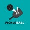 pickleball logo design template in vector form