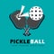 pickleball logo design template in vector form