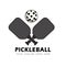 pickleball logo design template in vector form