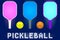 Pickleball paddle rackets and balls