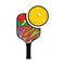 Pickleball racket illustration