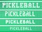 Pickleball square pixel lettering