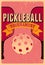 Pickleball Tournament typographical vintage grunge style poster design. Retro vector illustration.