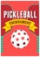 Pickleball Tournament typographical vintage style poster design. Retro vector illustration.