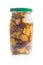 Pickled boletus in jar.