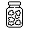 Pickled food jar icon, outline style