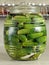 Pickled green cucumbers