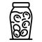 Pickled olives icon, outline style