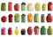 Pickled products icons set, cartoon style