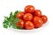 Pickled red tomatoes with green parsley