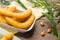 Pickled Tamarind Fruit on wooden background