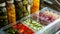 Pickled Vegetables in Glass Bottle and Plastic Box