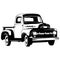 Pickup 1949, Muscle car, Classic car, Stencil, Silhouette, Vector Clip Art - Truck 4x4 Off Road - Off-road car for