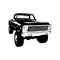 Pickup lifted 1970, Muscle car, Classic car, Stencil, Silhouette, Vector Clip Art - Truck 4x4 Off Road - Off-road car