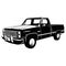 Pickup lifted 1972, Muscle car, Classic car, Stencil, Silhouette, Vector Clip Art - Truck 4x4 Off Road - Off-road car