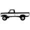 Pickup lifted 1979, Muscle car, Classic car, Stencil, Silhouette, Vector Clip Art - Truck 4x4 Off Road - Off-road car