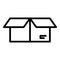 Pickup postal box icon, outline style