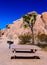 Picnic able and Barbecue Amidst Boulders Joshua Tree National Park California