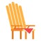 Picnic armchair vector icon flat isolated