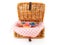 Picnic basket with decorated cupcakes