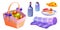 Picnic basket and food set
