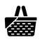 Picnic Basket vector, Isolated Spring season solid icon