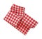 Picnic checkered towel isolated.Dish cloth.Gingham napkin.Checked kitchen  tablecloth