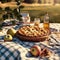 Picnic Delights Apple Pie in the Outdoors