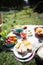 Picnic Food Laid Out On Blanket